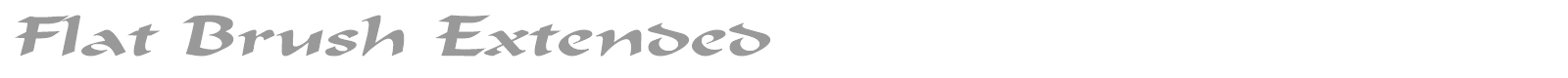 Flat Brush Extended font preview